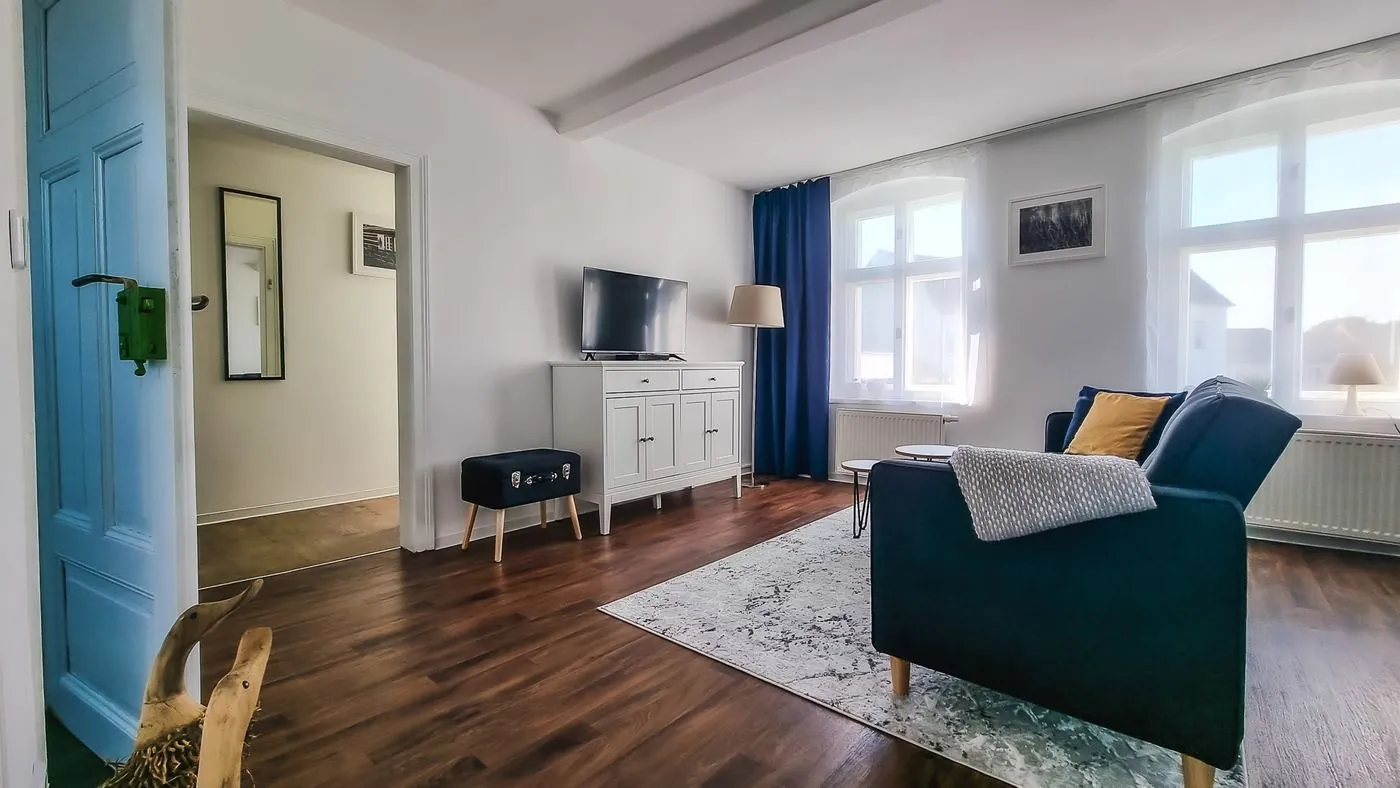 Apartment 02 Hofstelle No.1 – separates Schlafzimmer mit Doppelbett 160×200 cm, 45 m², Obergeschoss